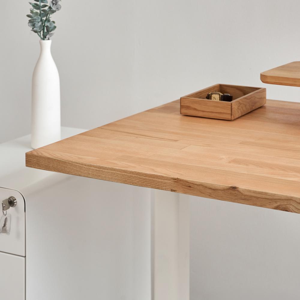 Bàn làm việc Taxua Edge Base 140x70cm, gỗ tần bì, màu tự nhiên