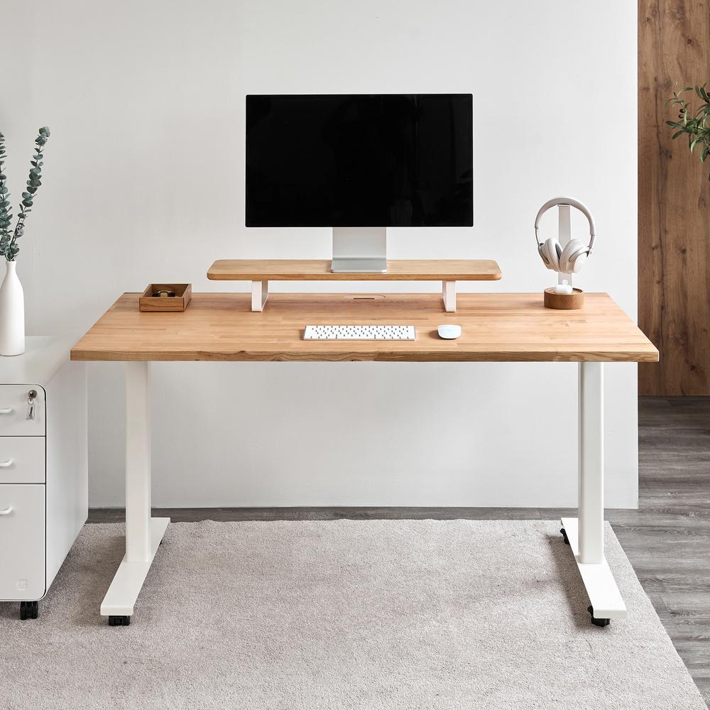 Bàn làm việc Taxua Edge Base 140x70cm, gỗ tần bì, màu tự nhiên