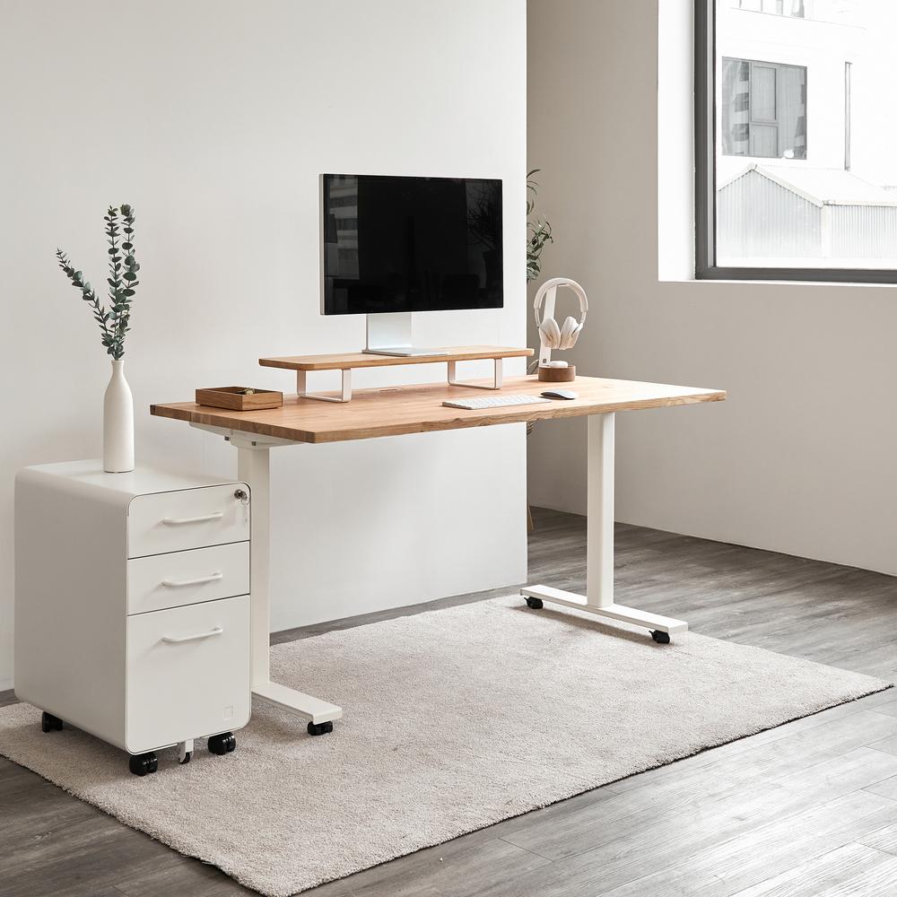 Bàn làm việc Taxua Edge Base 140x70cm, gỗ tần bì, màu tự nhiên