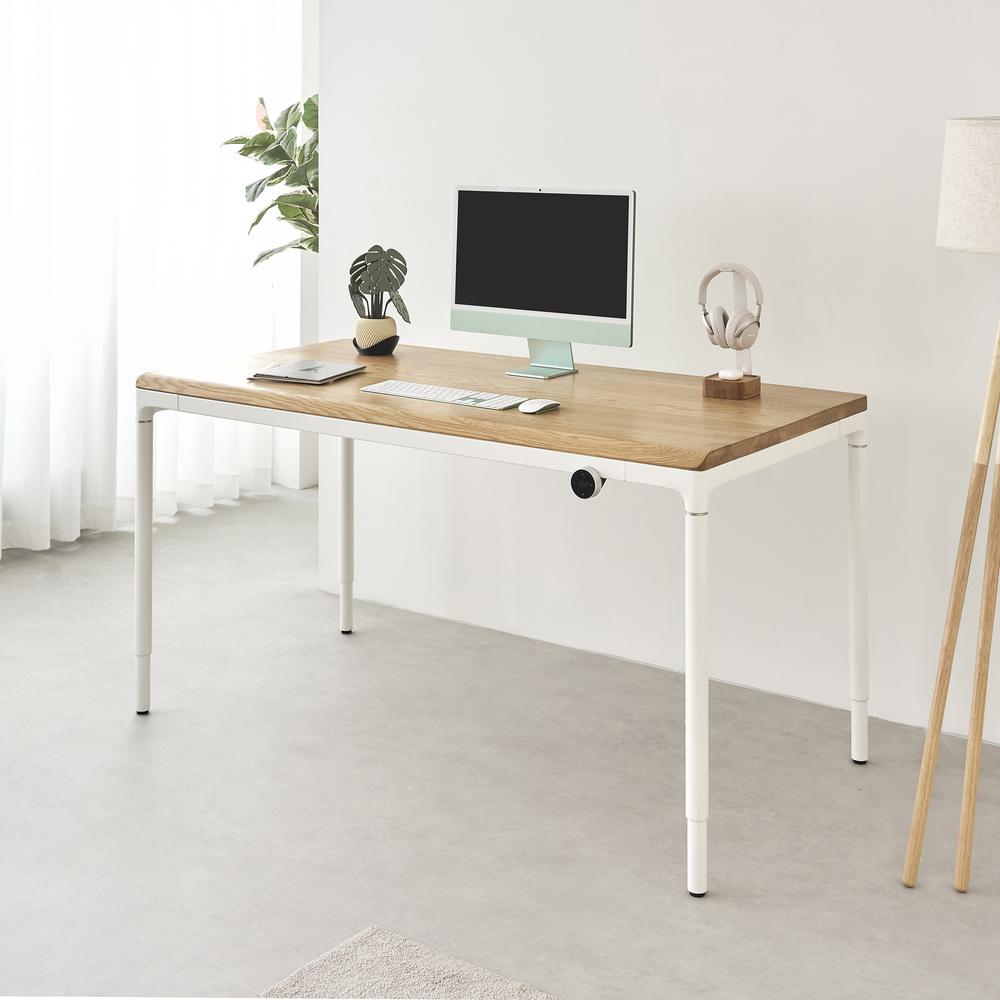 Bàn nâng hạ Elite 160x80cm, gỗ sồi, màu tự nhiên