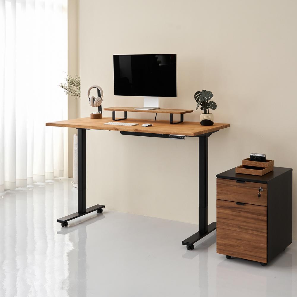 Bàn nâng hạ Fusion Edge 140x70cm, gỗ tần bì, màu tự nhiên