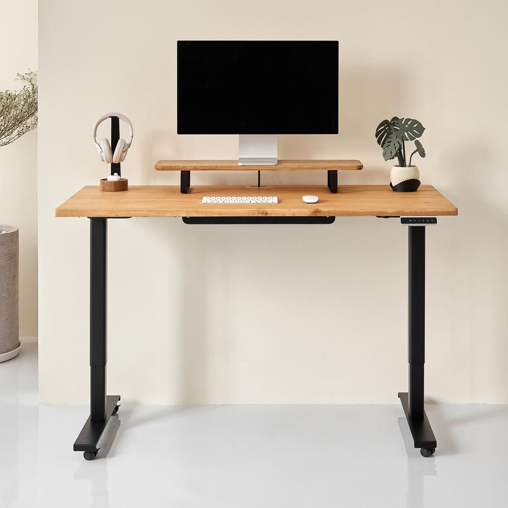 Bàn nâng hạ Fusion Edge 140x70cm, gỗ tần bì, màu tự nhiên