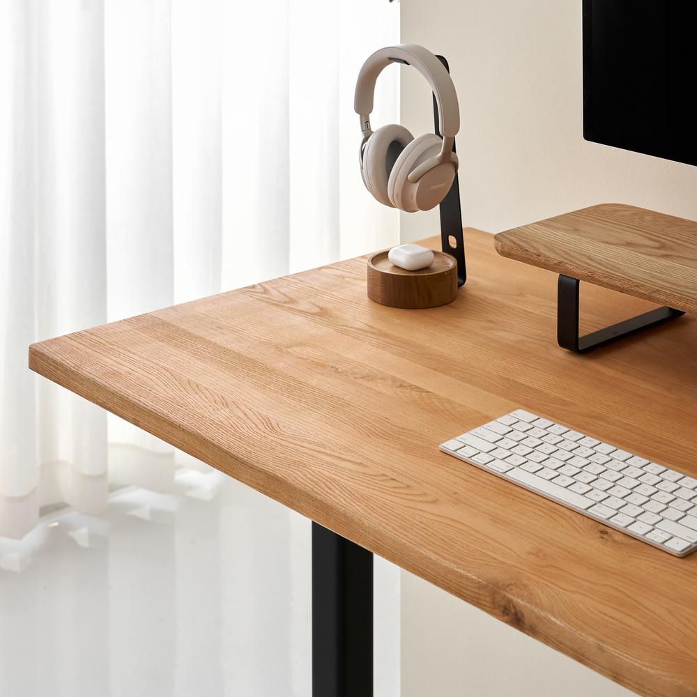 Bàn nâng hạ Fusion Edge 140x70cm, gỗ tần bì, màu tự nhiên