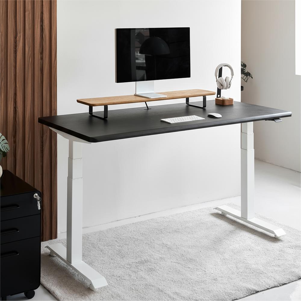 Bàn nâng hạ Noble Grande 180x75cm, màu gỗ đen