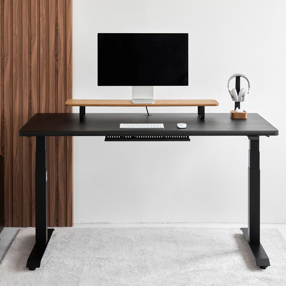 Bàn nâng hạ Noble Grande 160x75cm, màu gỗ đen