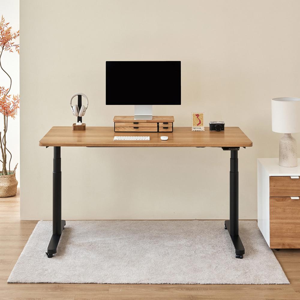 Bàn nâng hạ Noble Oasis 180x75cm, màu gỗ tự nhiên