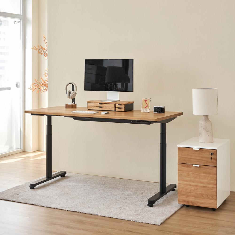 Bàn nâng hạ Noble Oasis 180x75cm, màu gỗ tự nhiên
