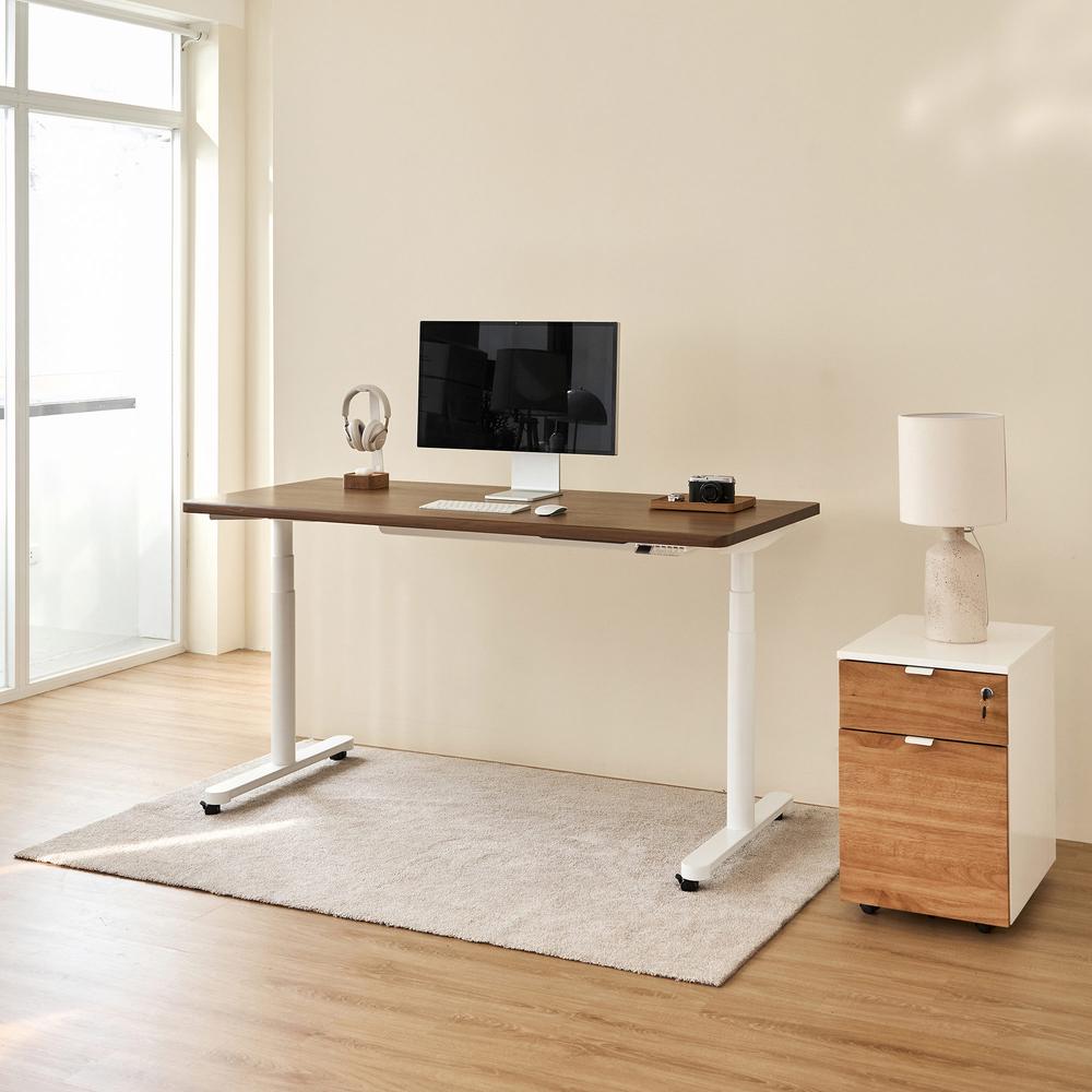 Bàn nâng hạ Noble Oasis 160x75cm, màu gỗ óc chó