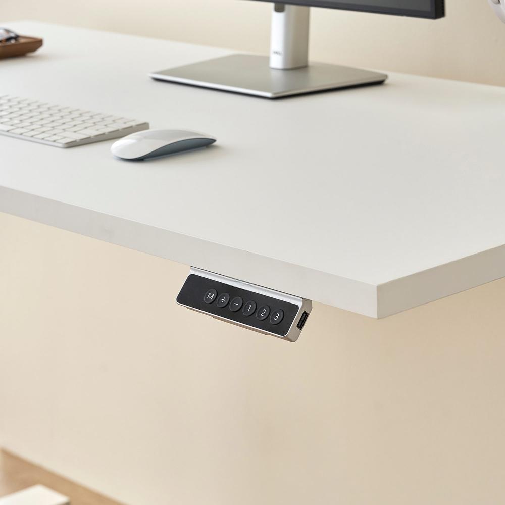 Bàn nâng hạ Pure Edge 140x70cm, màu trắng