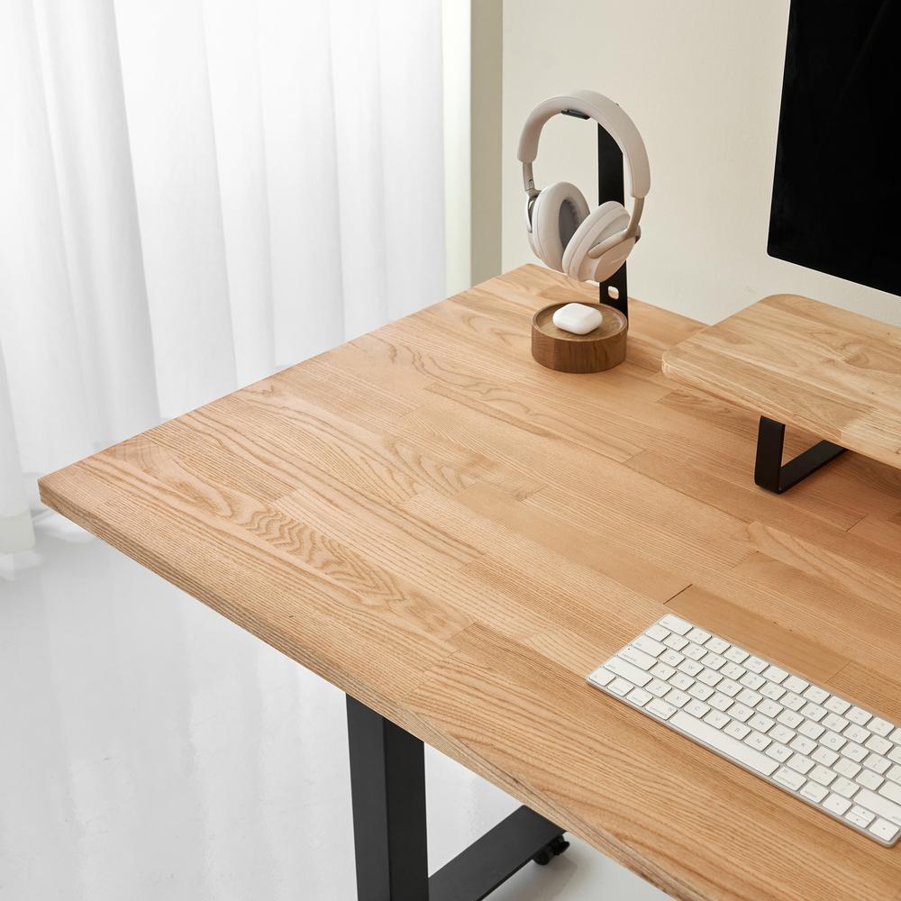 Bàn nâng hạ Taxua Fansi 160x75cm, gỗ tần bì, màu tự nhiên