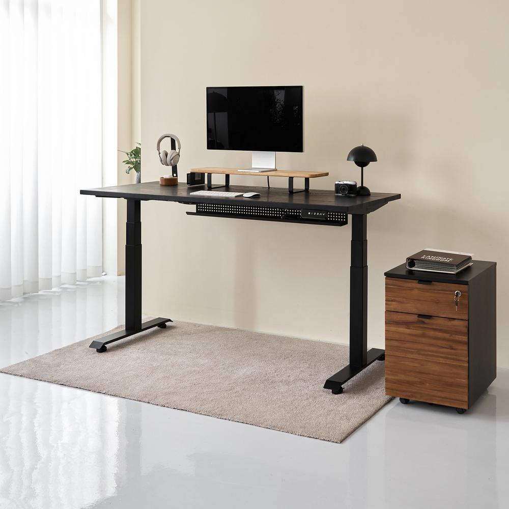 Bàn nâng hạ Taxua Fansi 160x75cm, gỗ tần bì, màu đen