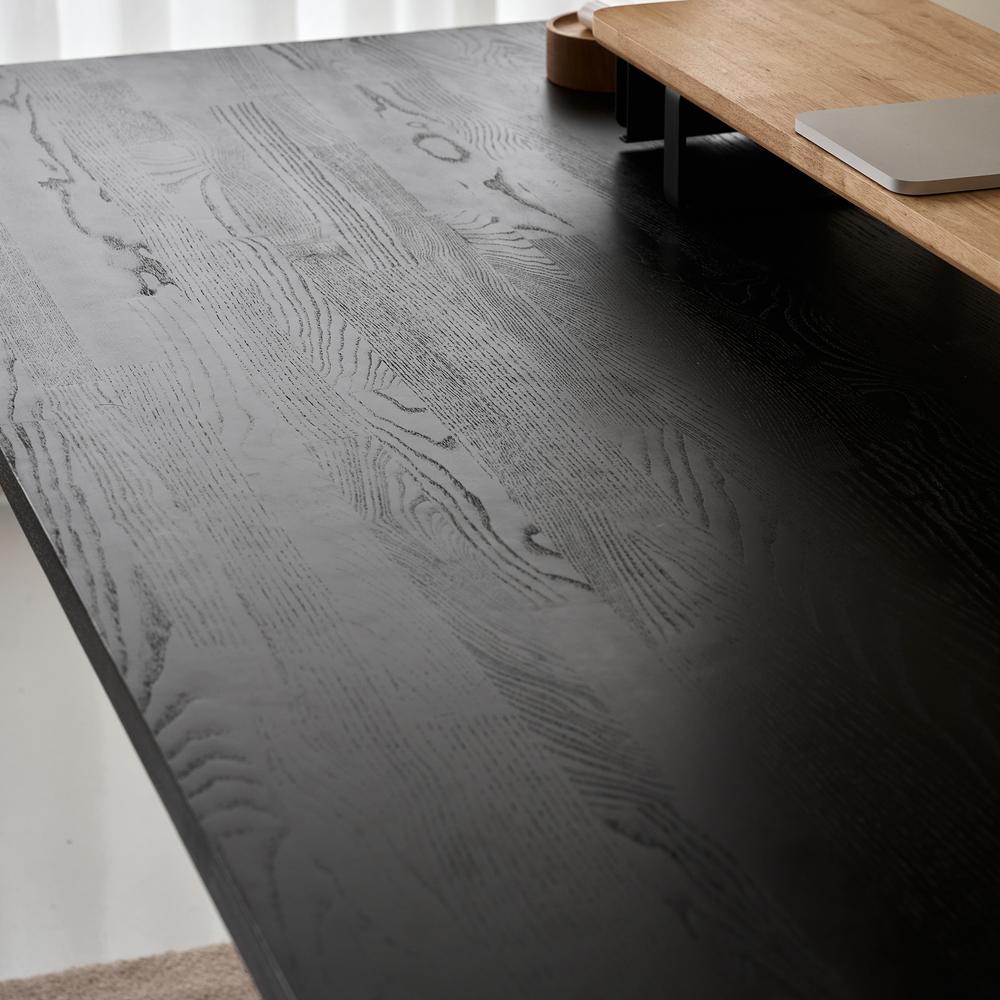 Bàn nâng hạ Taxua Fansi 160x75cm, gỗ tần bì, màu đen