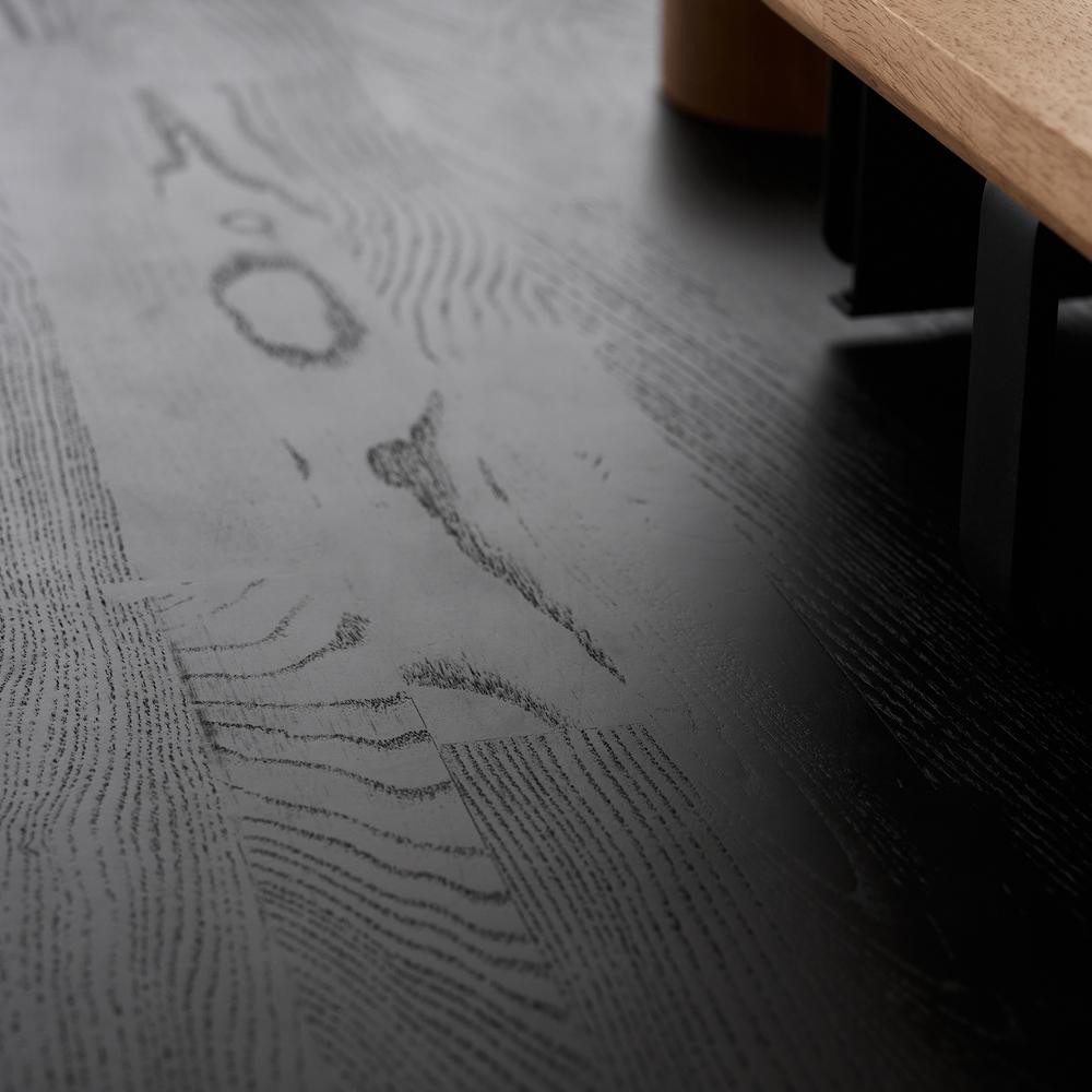 Mặt bàn Taxua 160x75cm, gỗ tần bì, màu đen