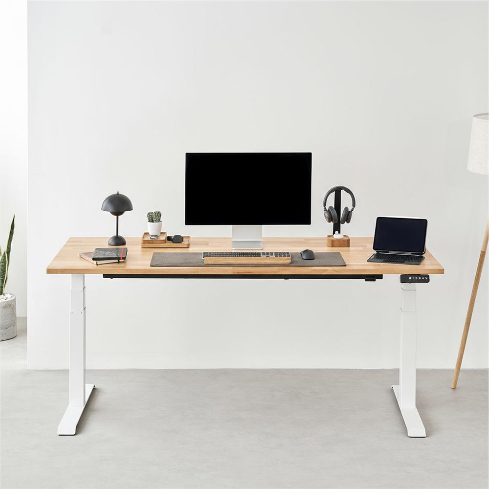 Bàn nâng hạ Taxua Fansi 160x75cm, gỗ dẻ gai, màu tự nhiên