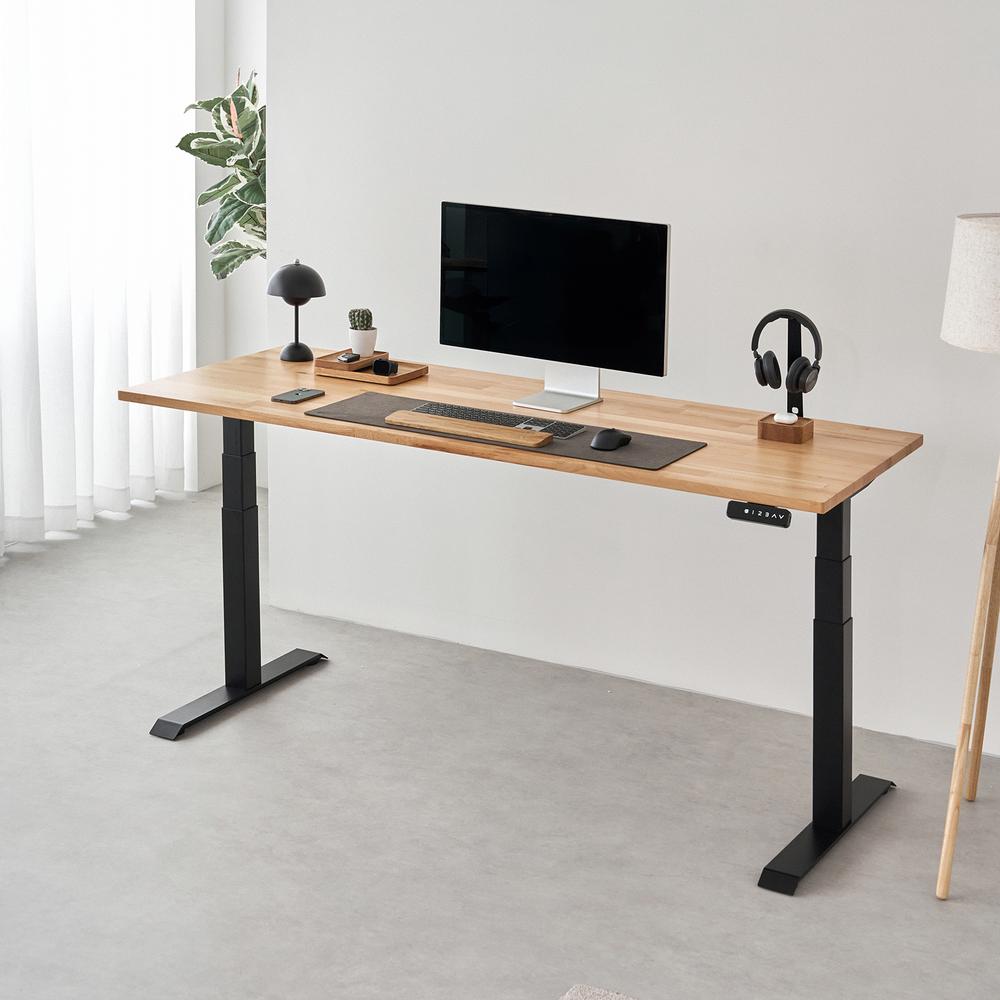 Bàn nâng hạ Taxua Fansi 180x75cm, gỗ dẻ gai, màu tự nhiên