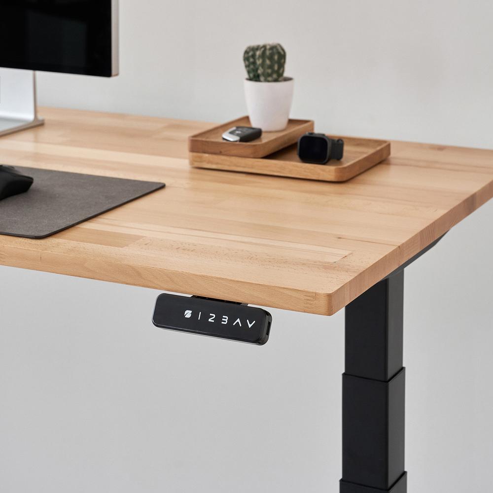 Bàn nâng hạ Taxua Fansi 180x75cm, gỗ dẻ gai, màu tự nhiên