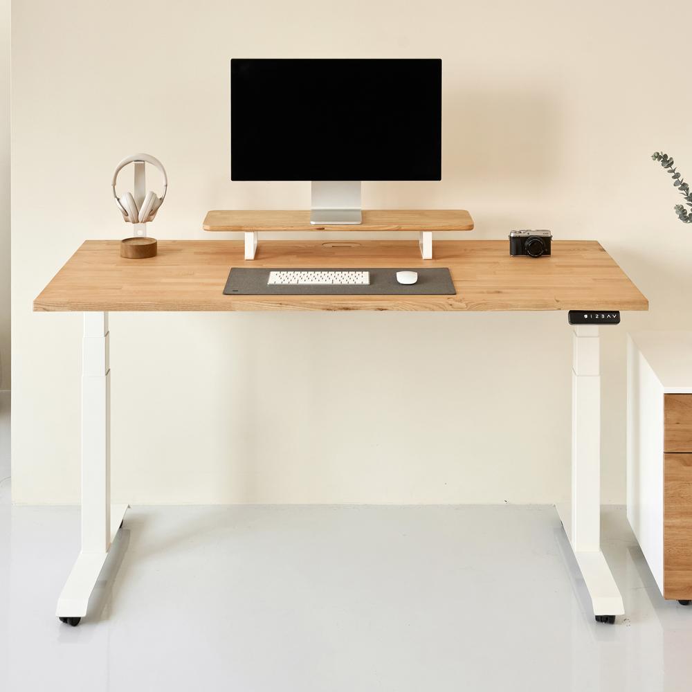 Bàn nâng hạ Taxua Fansi 160x75cm, gỗ tần bì, màu tự nhiên