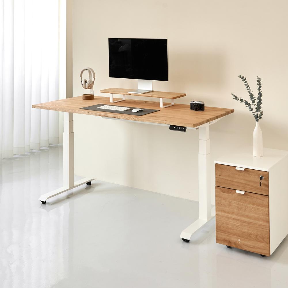 Bàn nâng hạ Taxua Fansi 160x75cm, gỗ tần bì, màu tự nhiên