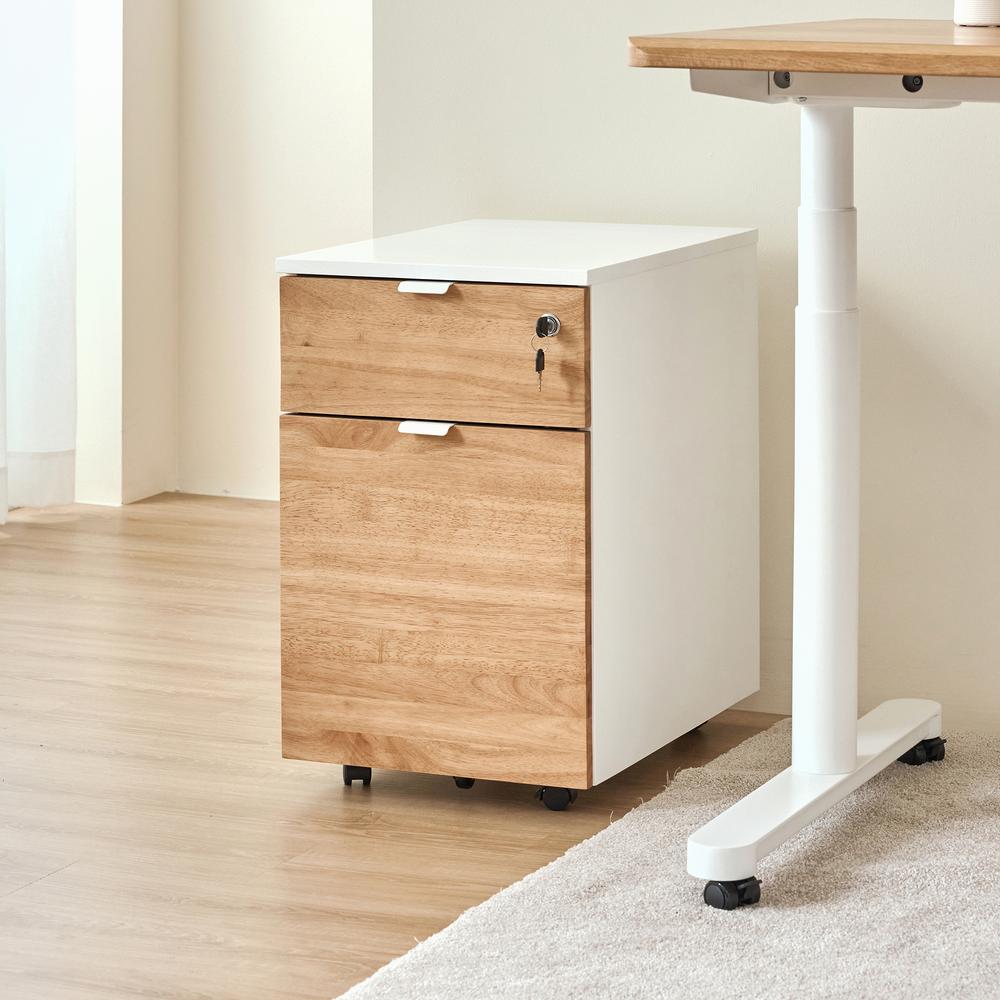 Hộc tủ 2 ngăn Alexa màu gỗ tự nhiên