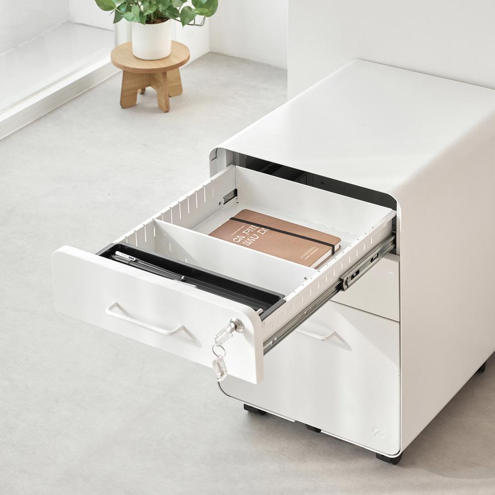 Hộc tủ 3 ngăn The Leaf Plus màu trắng