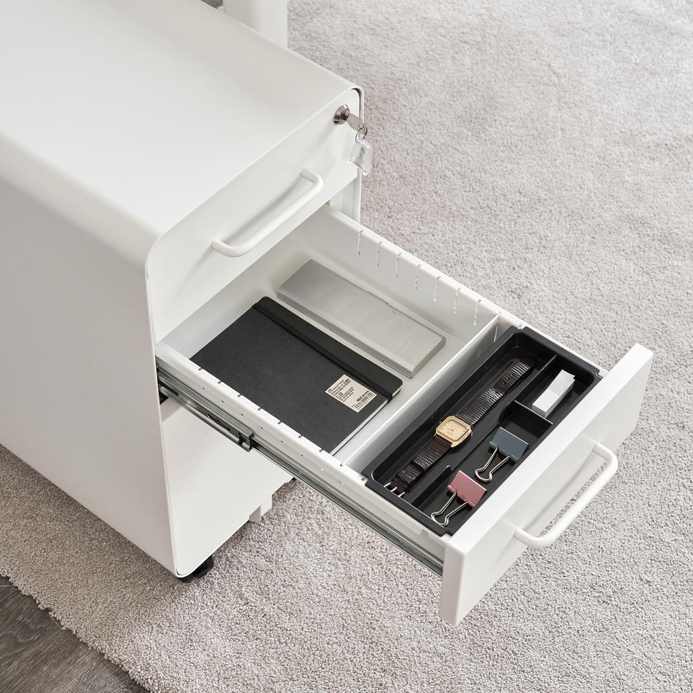 Hộc tủ 3 ngăn The Leaf Slim màu trắng