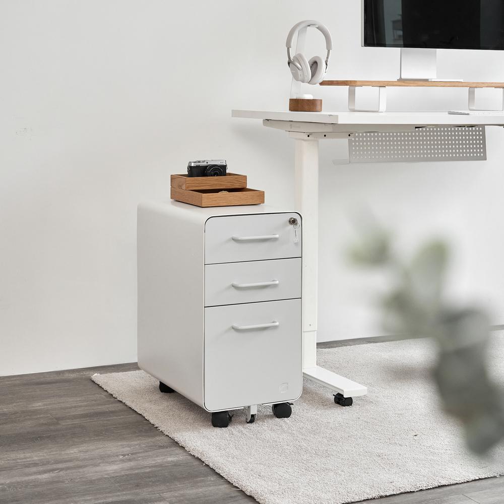 Hộc tủ 3 ngăn The Leaf Slim màu ghi nhạt