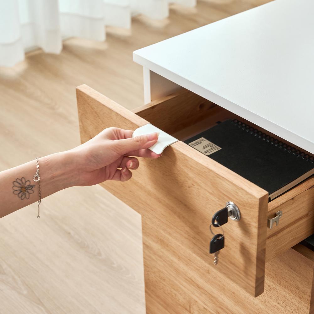 Hộc tủ 2 ngăn Alexa màu gỗ tự nhiên
