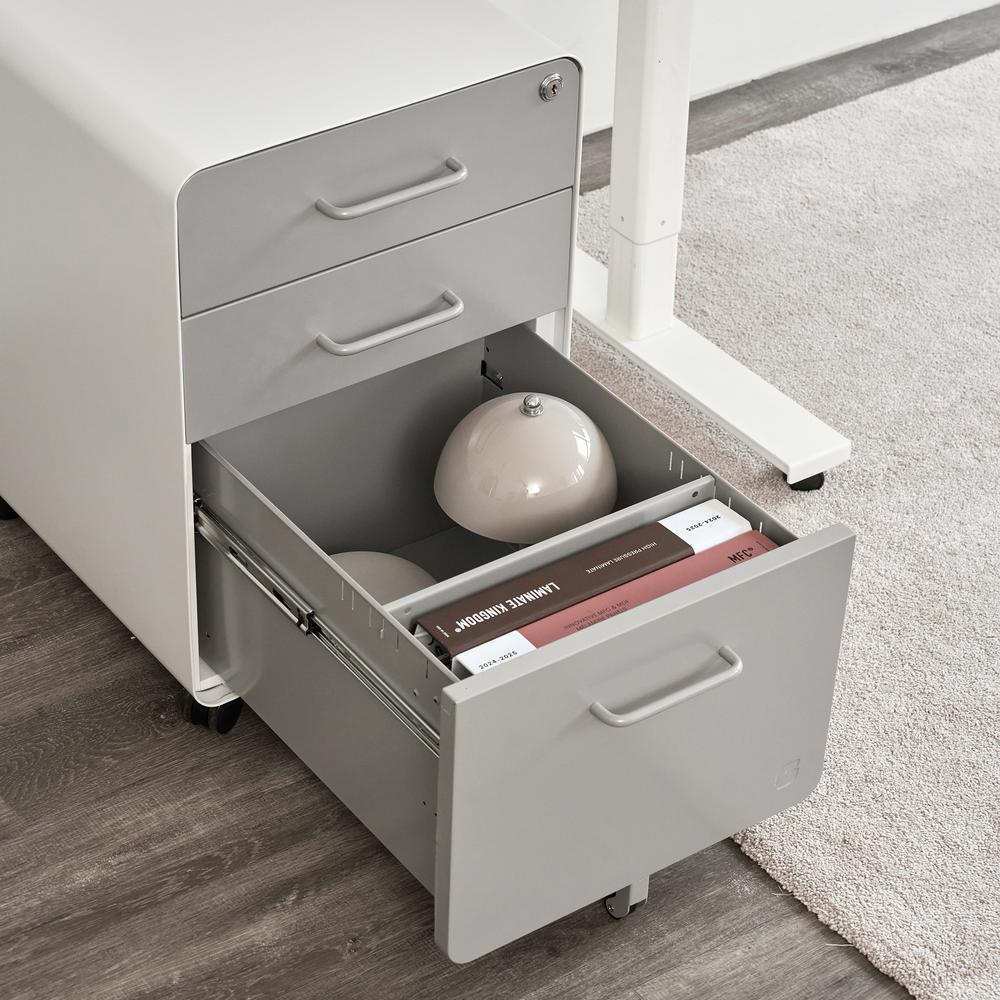 Hộc tủ 3 ngăn The Leaf Plus màu ghi