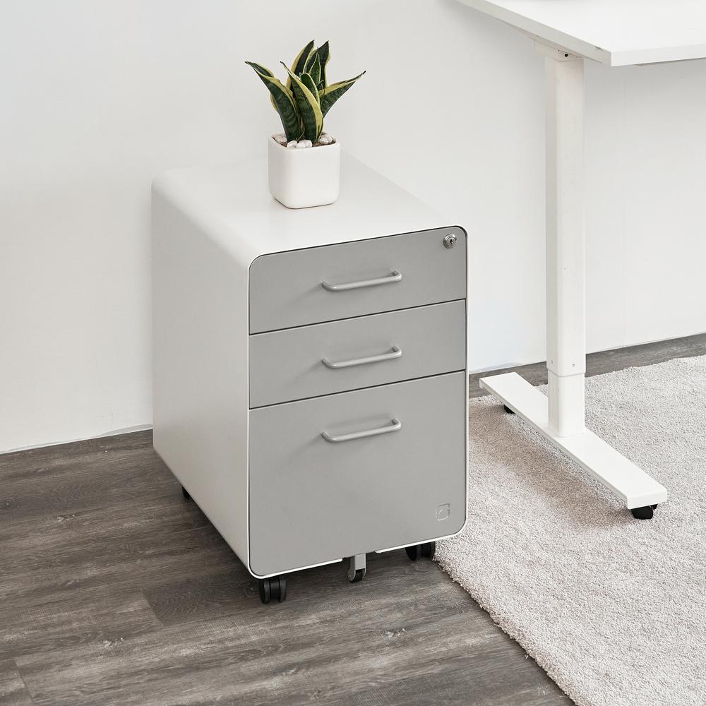 Hộc tủ 3 ngăn The Leaf Plus màu ghi