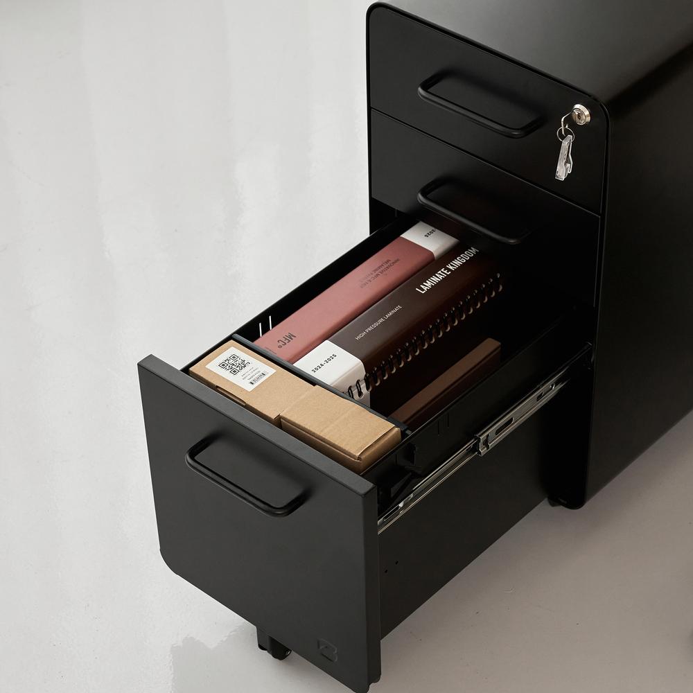 Hộc tủ 3 ngăn The Leaf Slim màu đen