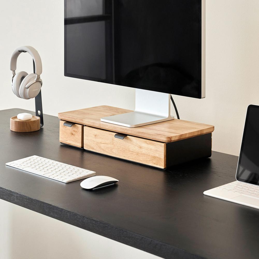 Kệ màn hình kèm ngăn kéo Aura, size L 2 ngăn