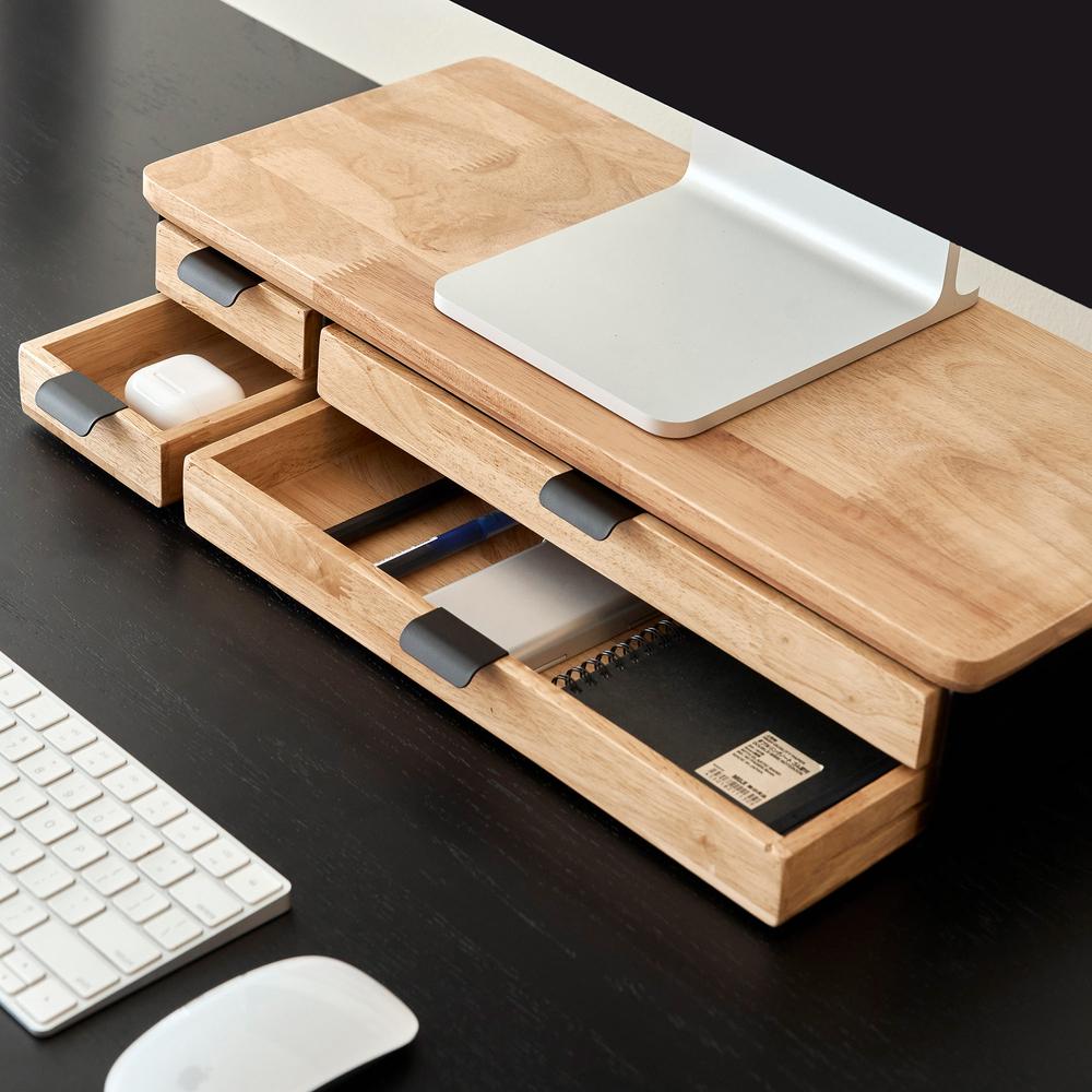 Kệ màn hình kèm ngăn kéo Aura, size L 4 ngăn