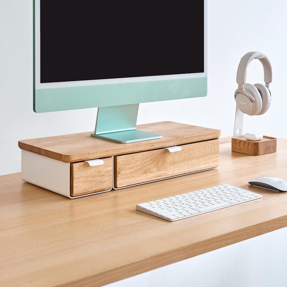 Kệ màn hình kèm ngăn kéo Aura, size L 2 ngăn