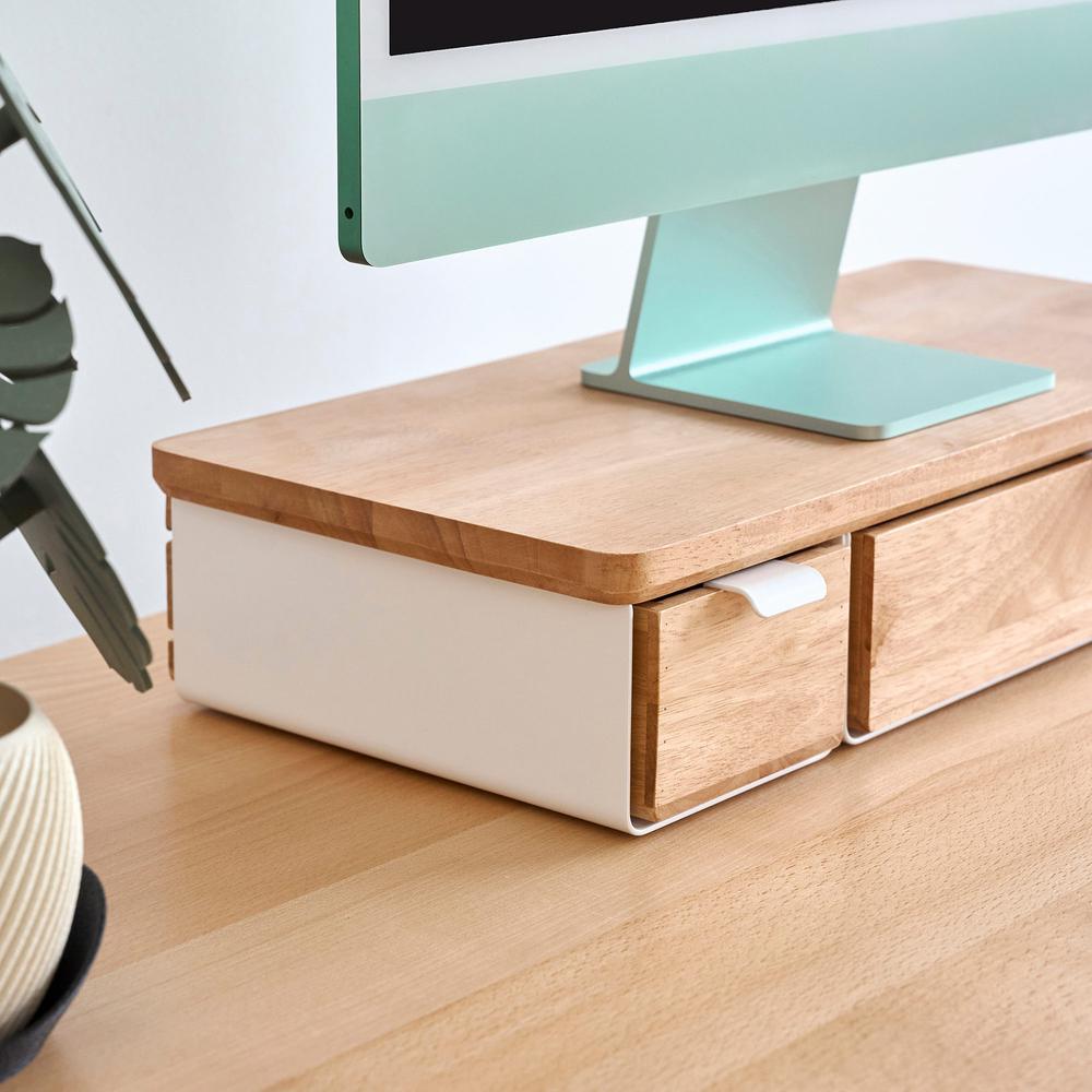 Kệ màn hình kèm ngăn kéo Aura, size L 2 ngăn