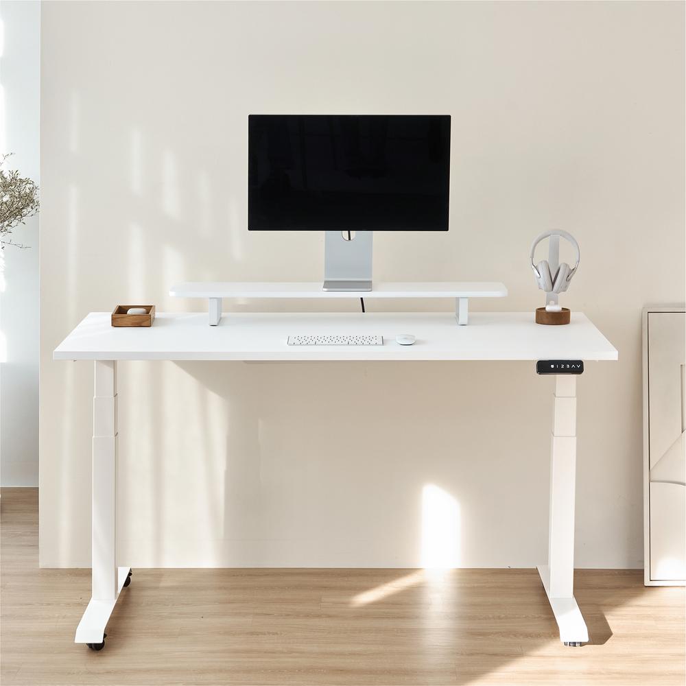 Kệ màn hình The Sil 105cm, gỗ màu trắng