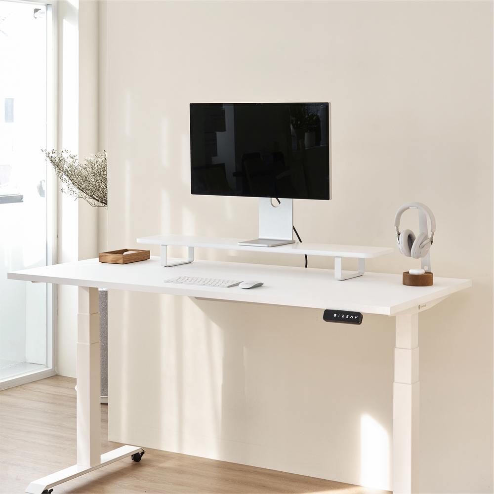 Kệ màn hình The Sil 105cm, gỗ màu trắng