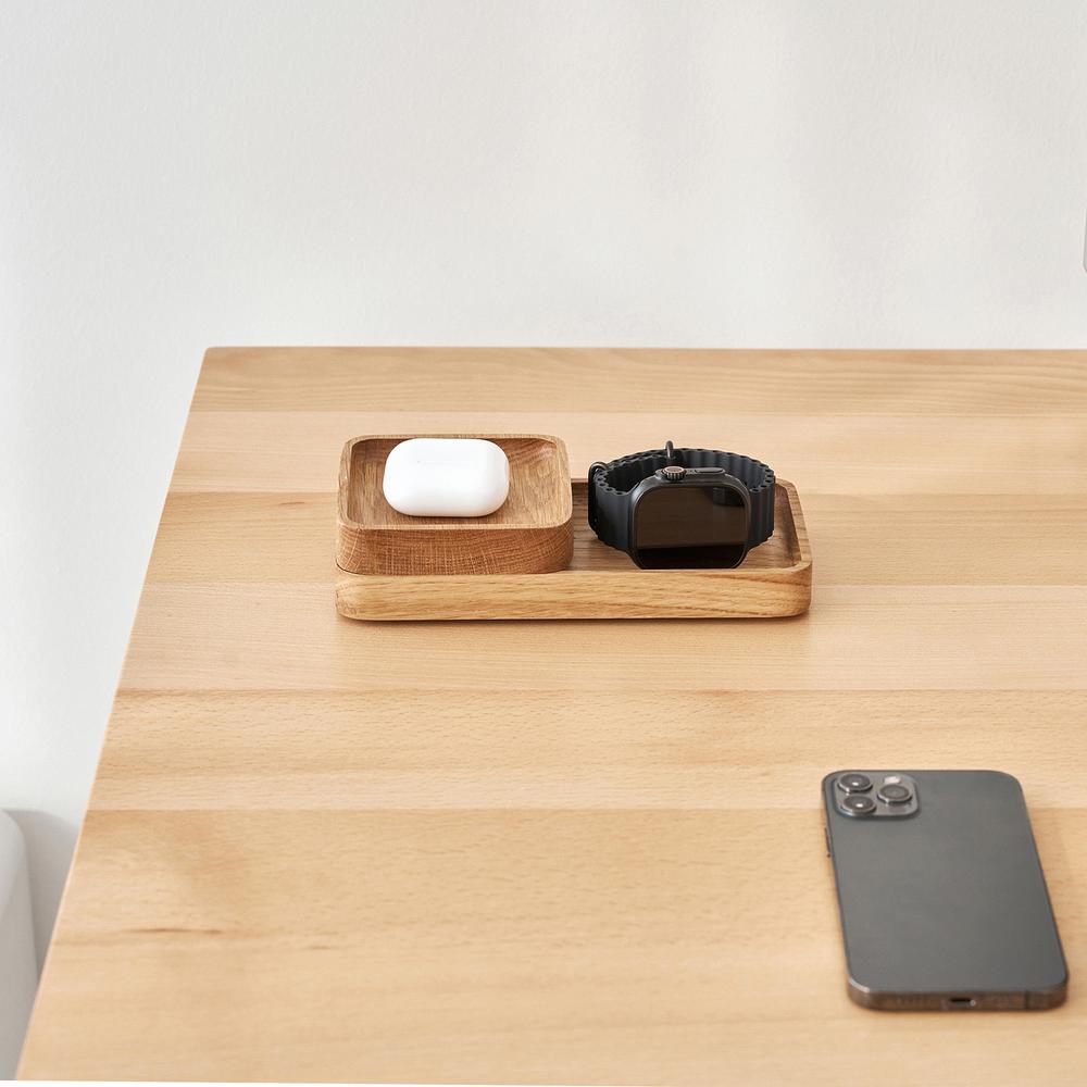 Khay đựng đồ Neat, 19.5x9.5x2cm, màu gỗ tự nhiên, không vát