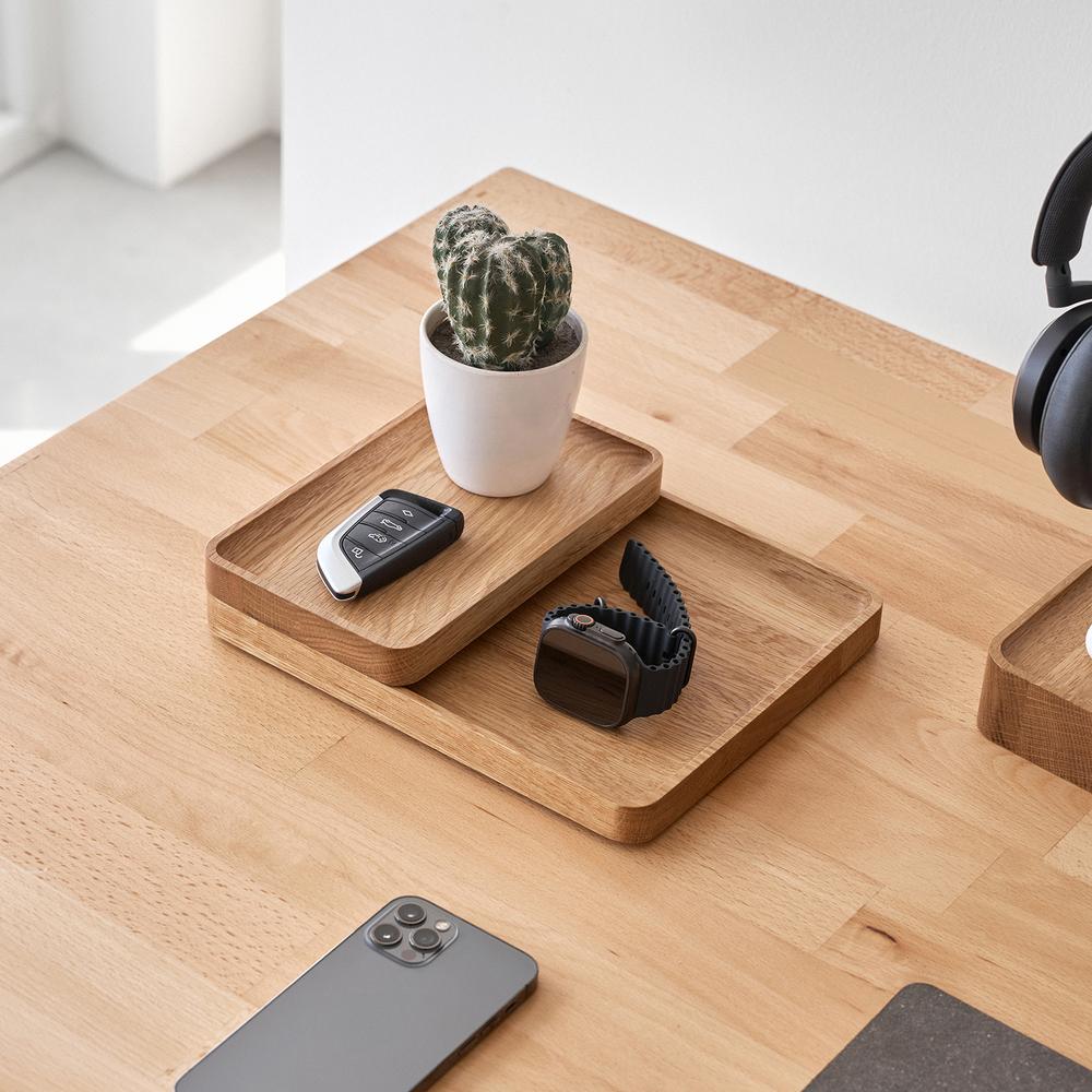 Khay đựng đồ Neat, 24x20x2cm, màu gỗ tự nhiên, không vát