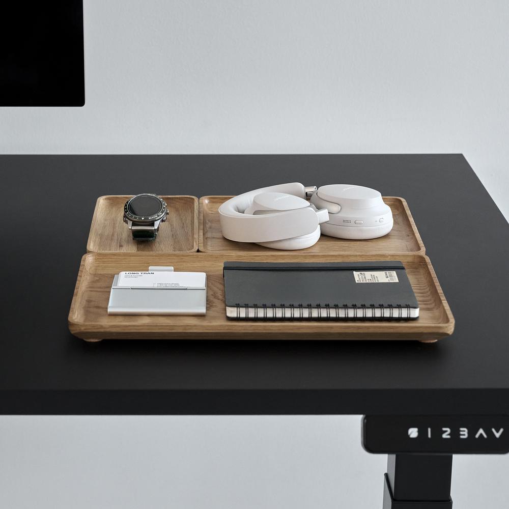 Khay đựng đồ Poly Neat, 36x20x2cm, màu gỗ tự nhiên, vát