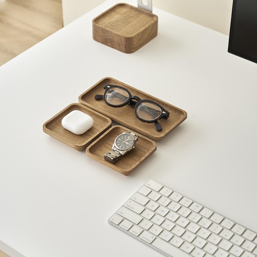 Khay đựng đồ Poly Neat, 19.5x9.5x2cm, màu gỗ tự nhiên, vát