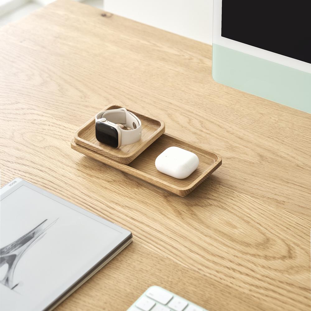 Khay đựng đồ Poly Neat, 19.5x9.5x2cm, màu gỗ tự nhiên, vát