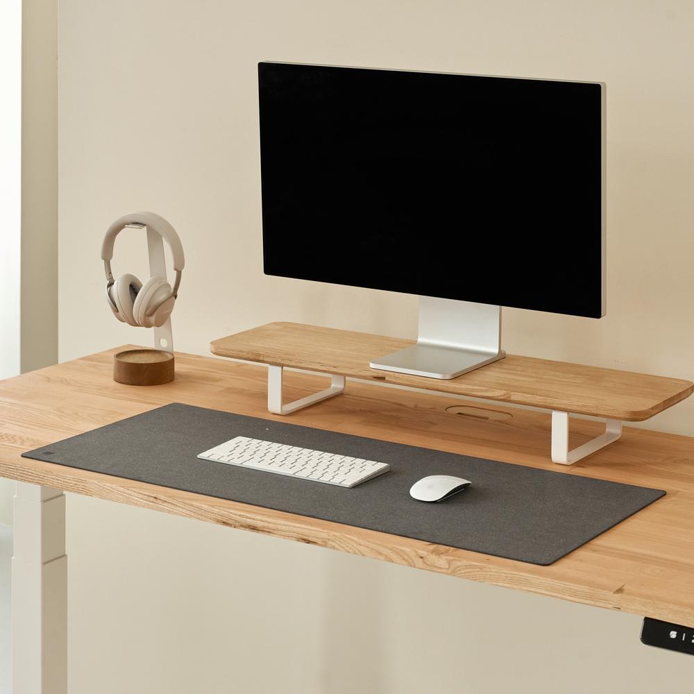 Tấm trải bàn làm việc NaturalSwift 90x40cm, màu ghi đậm