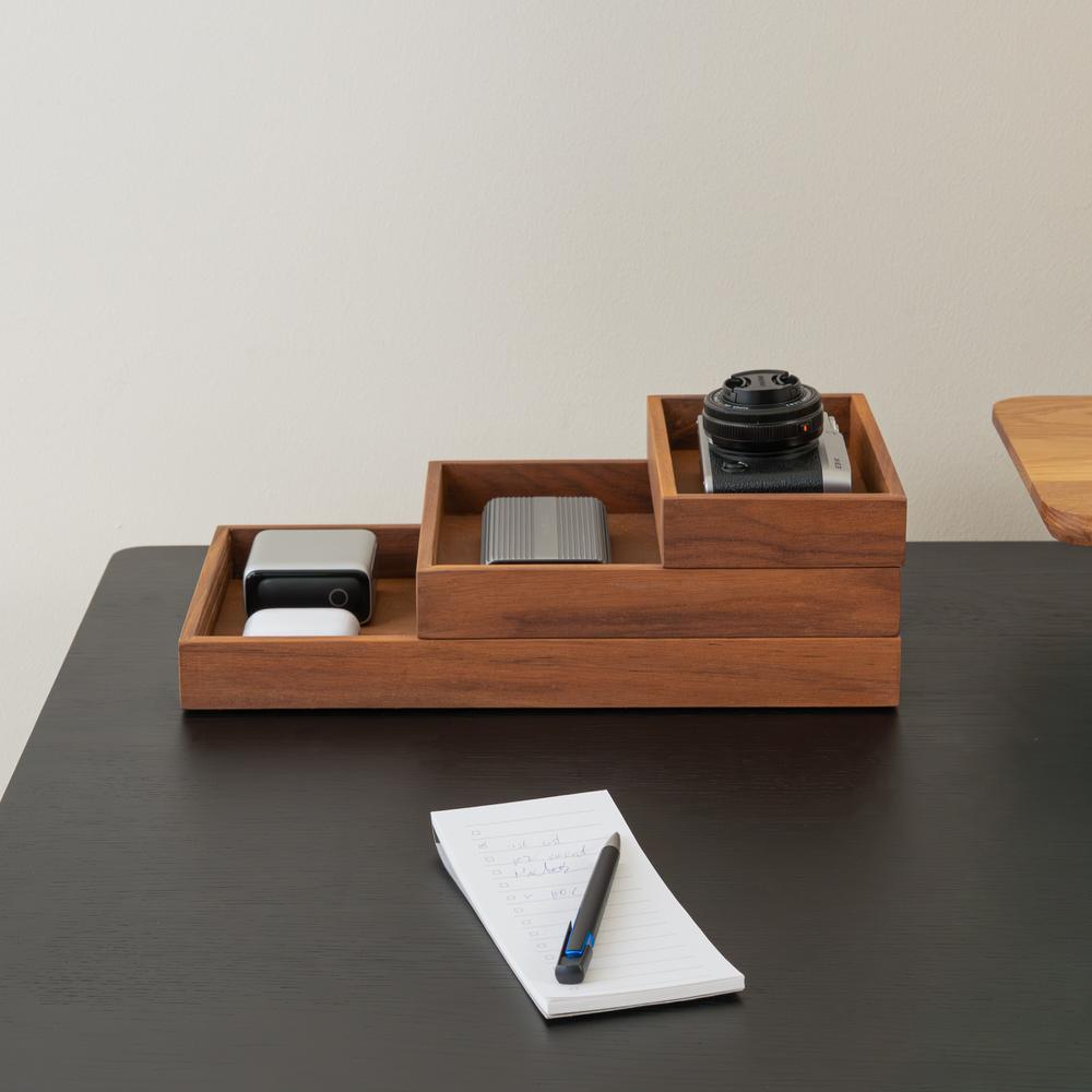 Khay gỗ để bàn Valley Tray - 36×20×3,7cm, màu gỗ óc chó