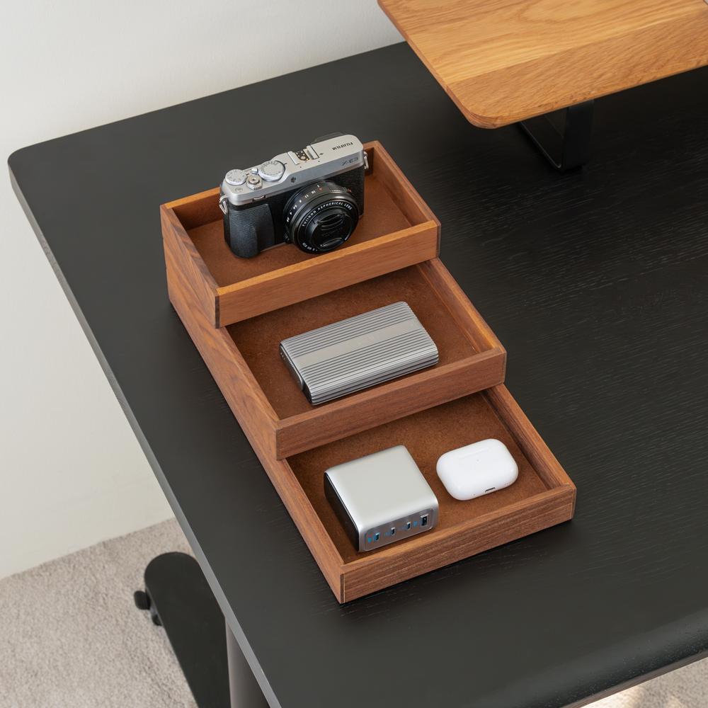 Khay gỗ để bàn Valley Tray - 36×20×3,7cm, màu gỗ óc chó