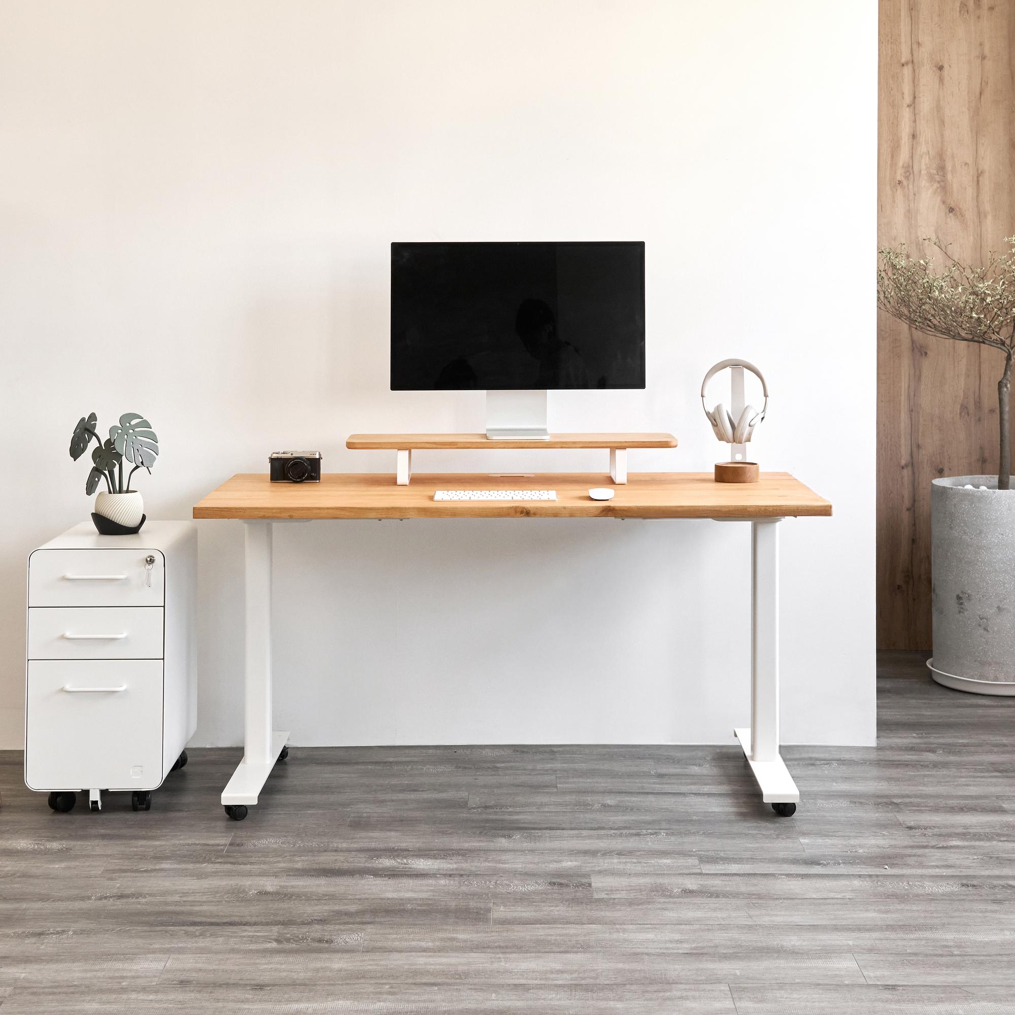 Bàn làm việc Fusion Edge Base 140x70cm, gỗ tần bì, màu tự nhiên