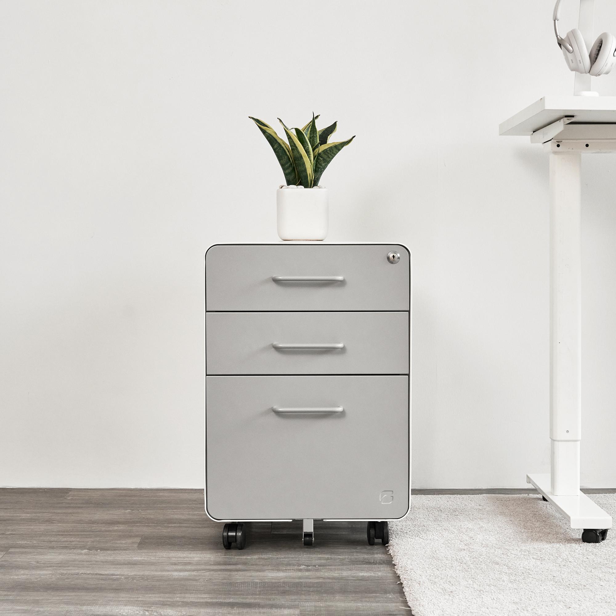 Hộc tủ 3 ngăn The Leaf Plus màu ghi