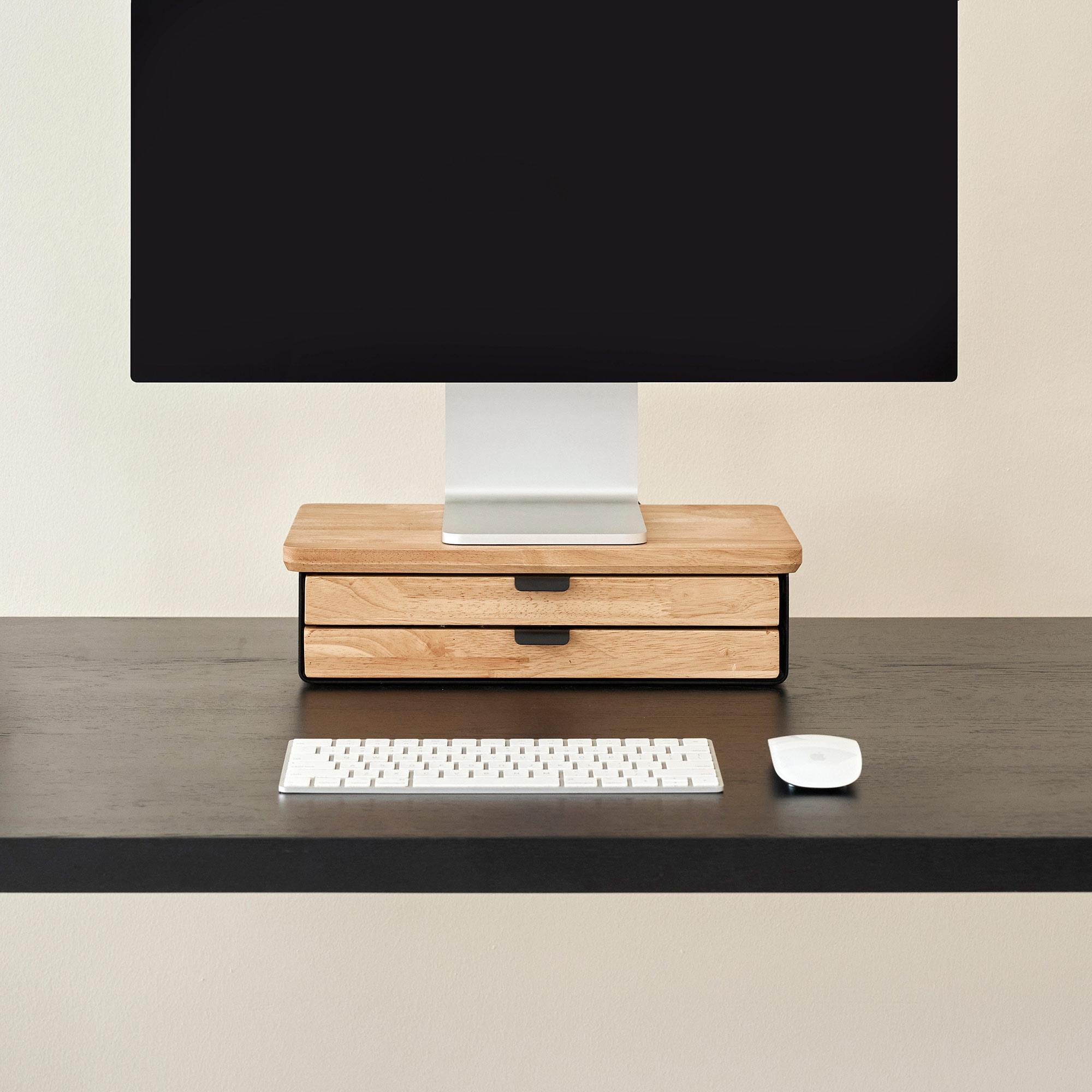 Kệ màn hình kèm ngăn kéo Aura, size M 2 ngăn