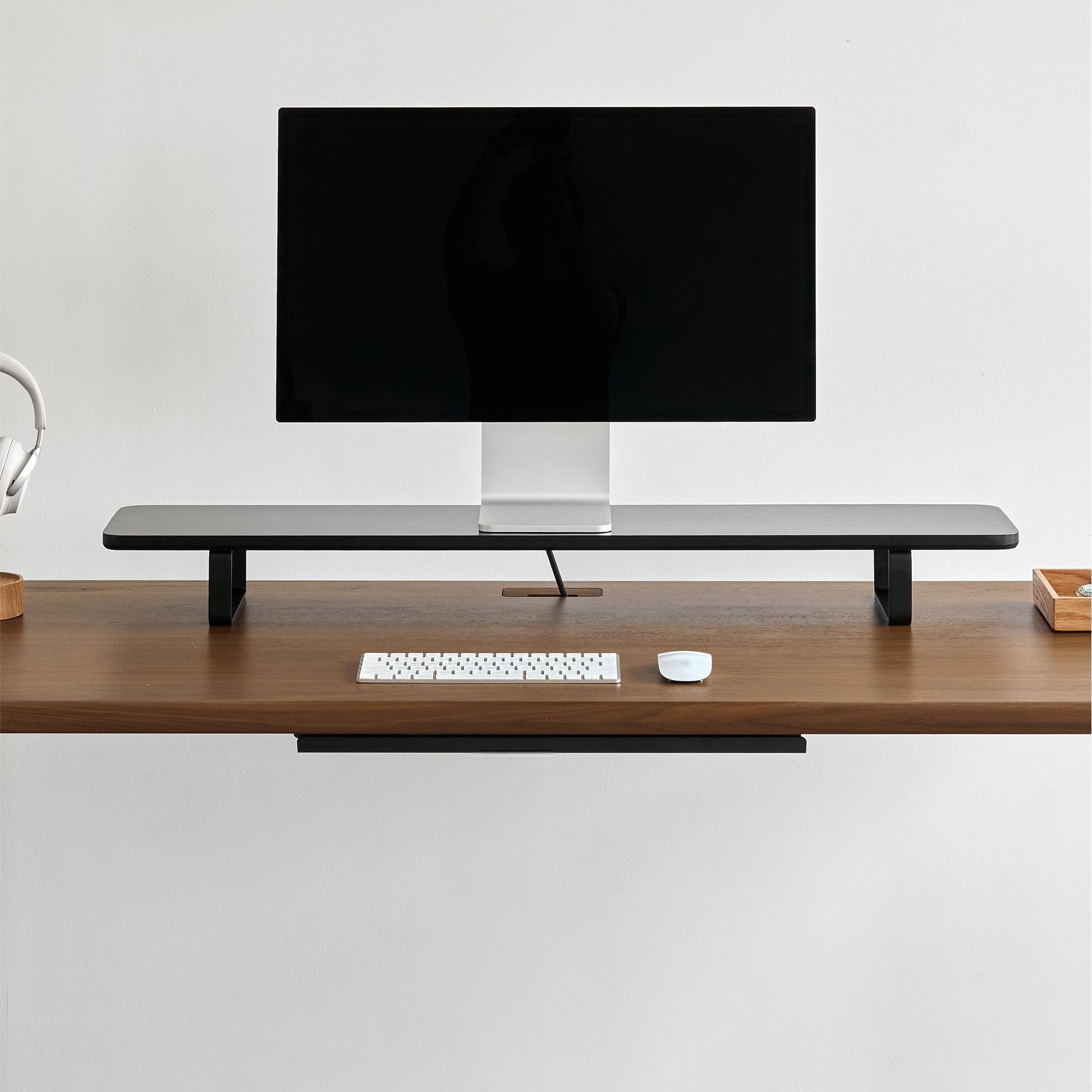 Kệ màn hình The Sil 105cm, gỗ màu đen