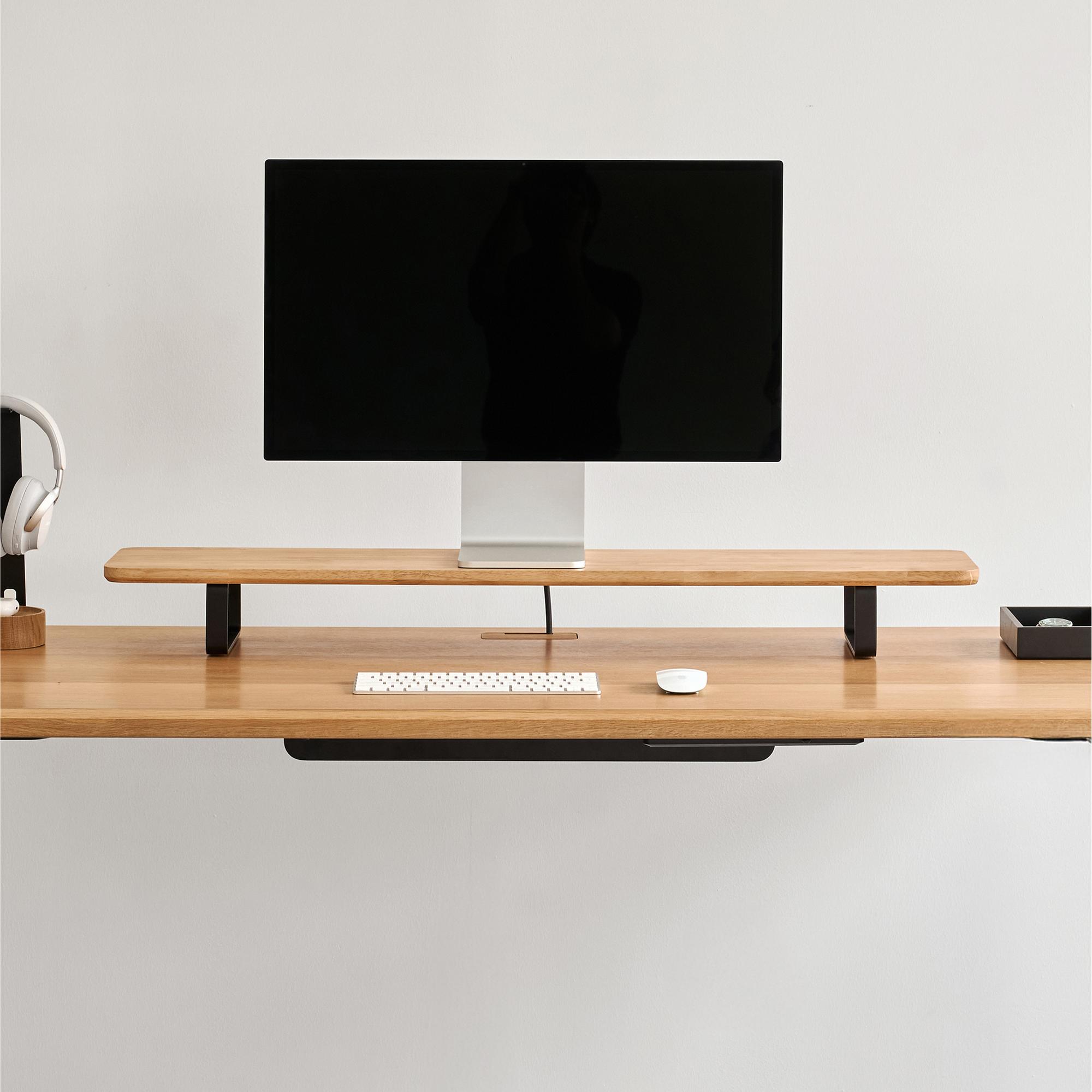 Kệ màn hình The Sil 105cm, gỗ cao su