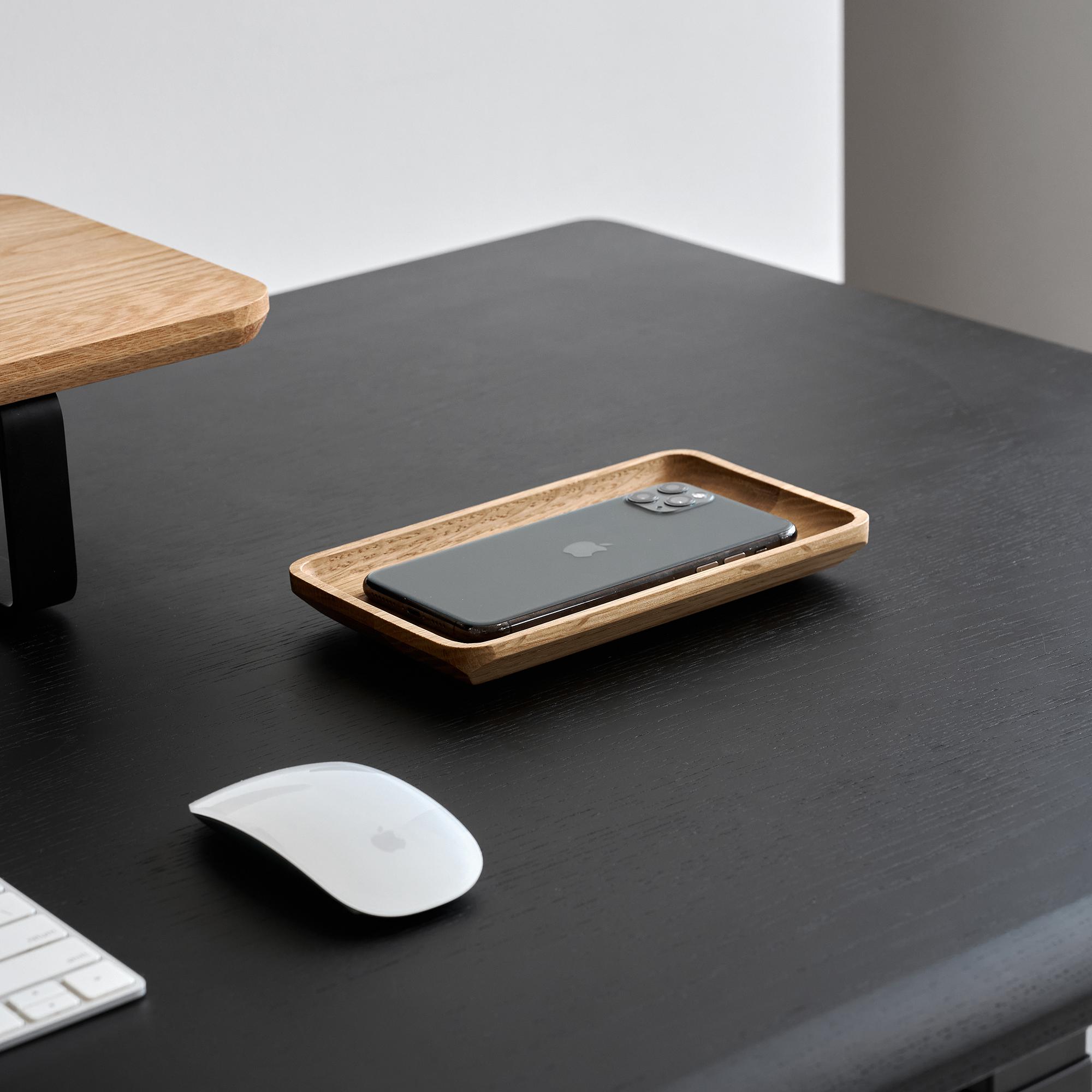 Khay đựng đồ Poly Neat, 20x12x2cm, màu gỗ tự nhiên, vát